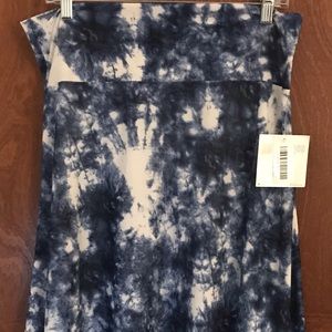Lularoe Tie Dye Azure Skirt Size XL